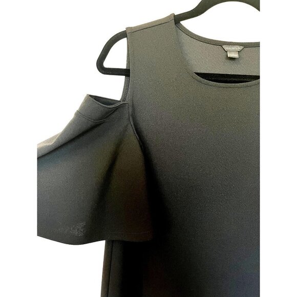 Ann Taylor Black Cold Shoulder, Off Shoulder Top S - Picture 3 of 7